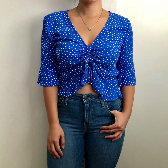 Topshop Tops - Sassy Polkadot Topshop Top